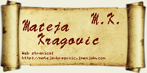 Mateja Kragović vizit kartica